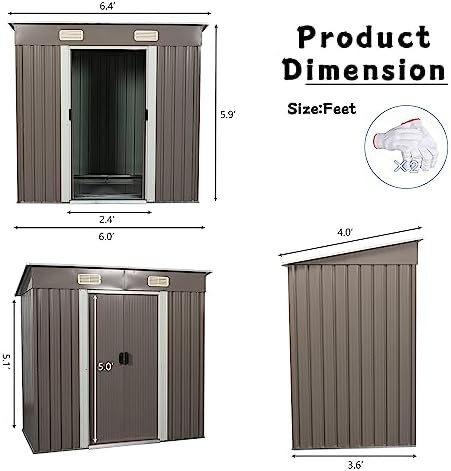 Flat Top Metal Shed with Floor Frame — photo 3