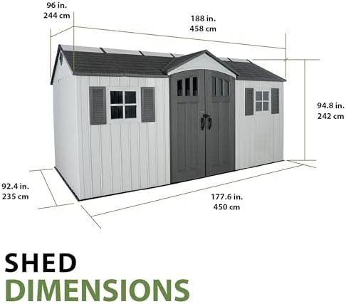 Large Fifteen Foot Resin Backyard Shed — photo 5