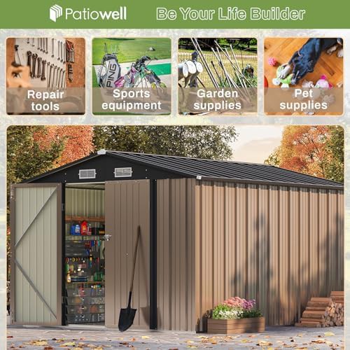 Large Brown UV Resistant Storage Shed — photo 3