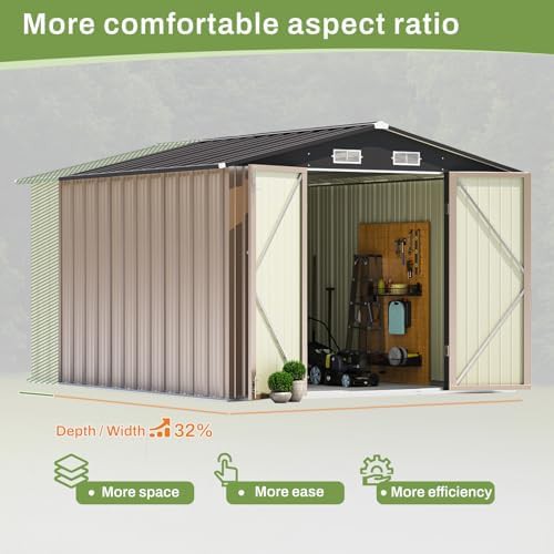 Large Brown UV Resistant Storage Shed — photo 4