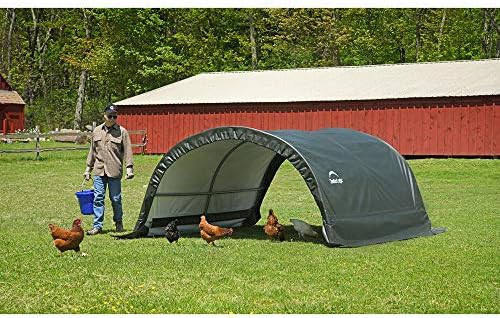 Small round livestock shelter with steel auger anchors — photo 4