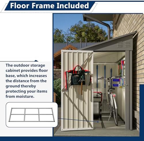Grey metal lean to storage shed — photo 5