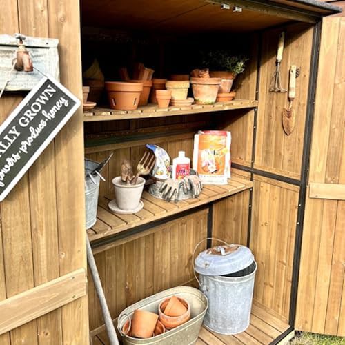 Large wooden waterproof outdoor storage cabinet — photo 5