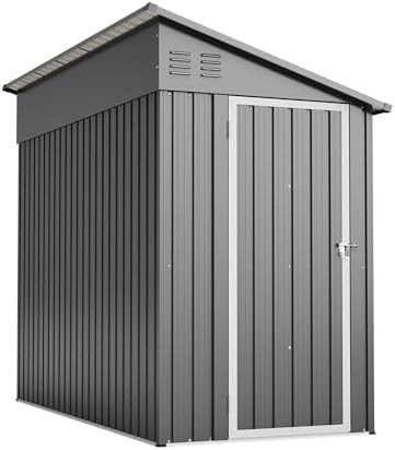 Grey metal lean to bike shed — photo 3