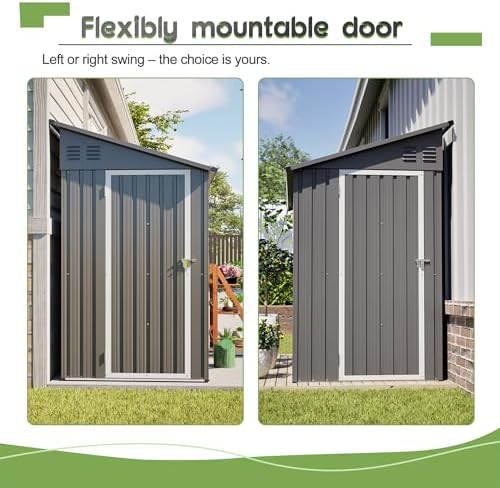 Grey metal lean to bike shed — photo 4