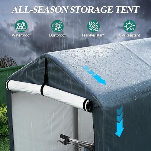 Portable fabric cycle storage shelter — photo 3