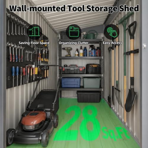 Dark grey lean to metal storage shed — photo 5