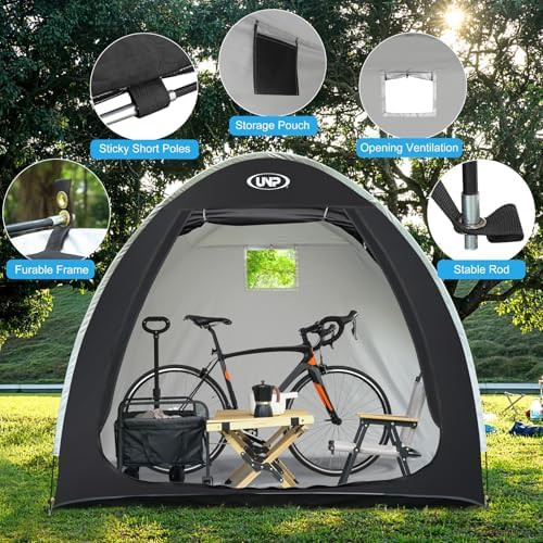 Large fabric bike storage tent — photo 3