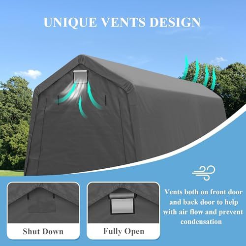 Large Outdoor Storage Shelter with Ventilation — photo 4