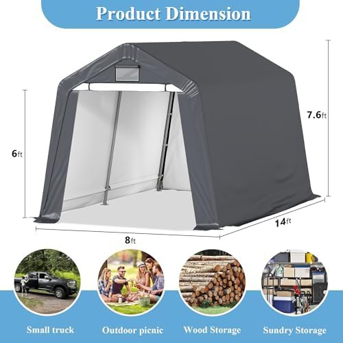 Large Outdoor Storage Shelter with Ventilation — photo 5