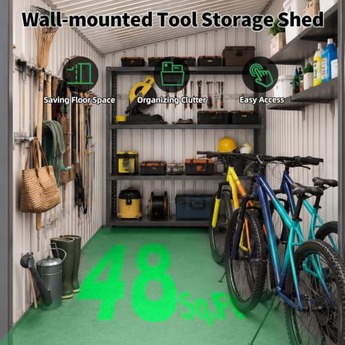 Large lean to metal bike shed — photo 5