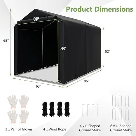 Portable steel frame storage shelter tent — photo 4
