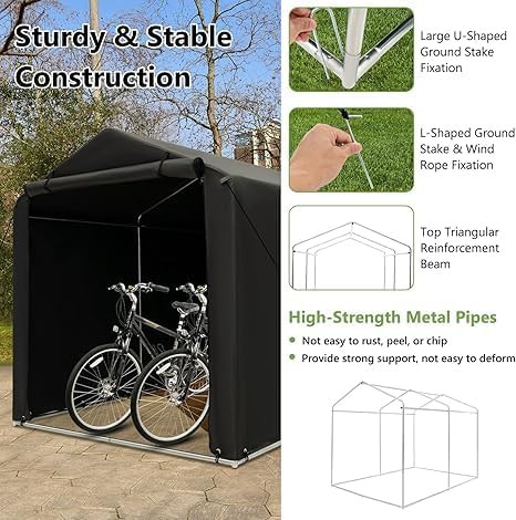 Portable steel frame storage shelter tent — photo 5
