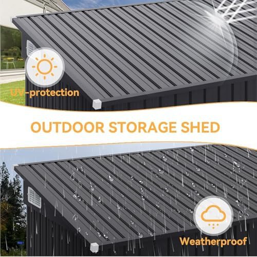 Triple door bike storage shed with locks — photo 4
