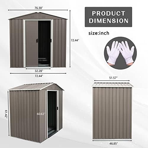Gray metal shed with sliding doors — photo 3
