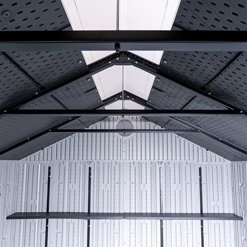 Gray Resin Shed with Steel Reinforced Walls — photo 3