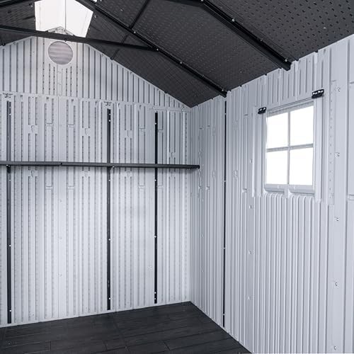 Gray Resin Shed with Steel Reinforced Walls — photo 4