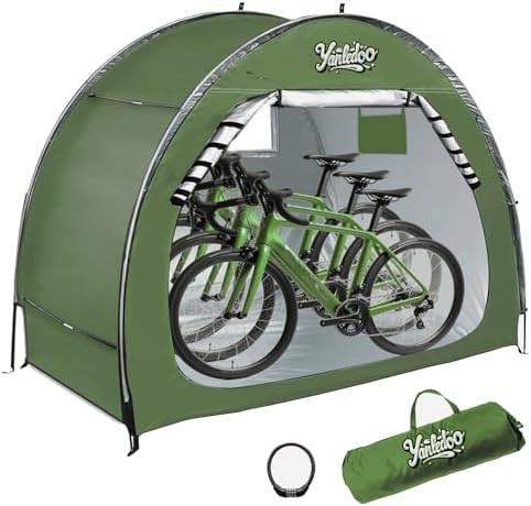 Green waterproof bike storage tent