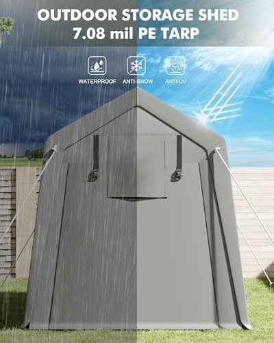 Large Carport Storage Tent with Zipper Doors — photo 4