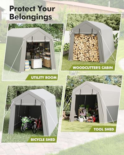 Large Carport Storage Tent with Zipper Doors — photo 5