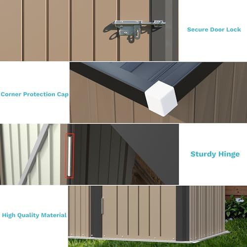 Brown metal sloped roof shed 5x3 — photo 3