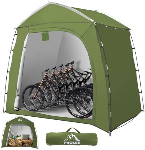 Extended capacity waterproof bike storage shed