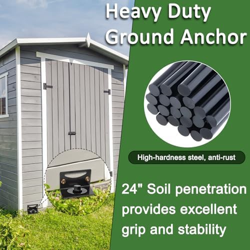 Black heavy duty spiral ground anchors — photo 5