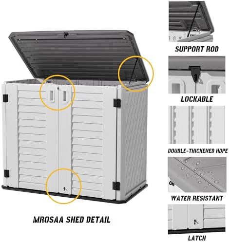 Warm white horizontal patio storage cabinet — photo 5