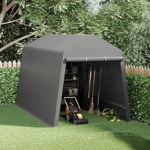 Gray heavy duty carport tent 7x12
