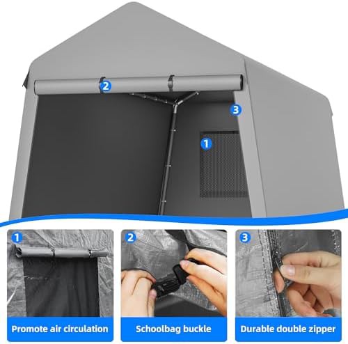 Portable garage shelter with roll up door — photo 3