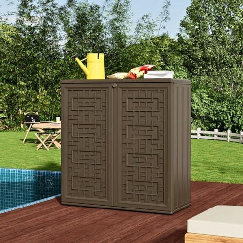 Coffee resin horizontal garden tool shed — photo 4