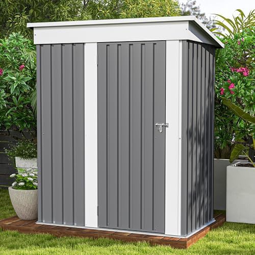 UV resistant metal garden tool shed