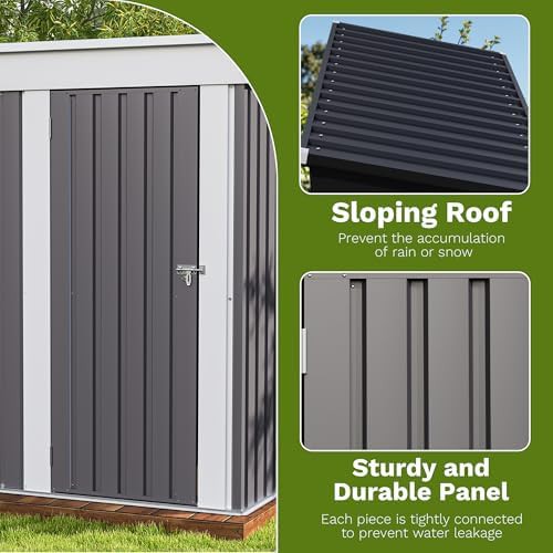UV resistant metal garden tool shed — photo 4