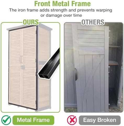 Waterproof metal frame outdoor storage cabinet — photo 4