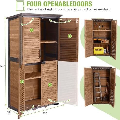 Waterproof metal frame outdoor storage cabinet — photo 5