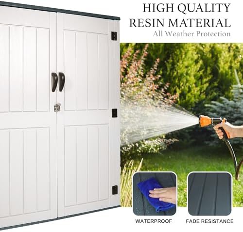 Vertical lockable resin storage cabinet — photo 3
