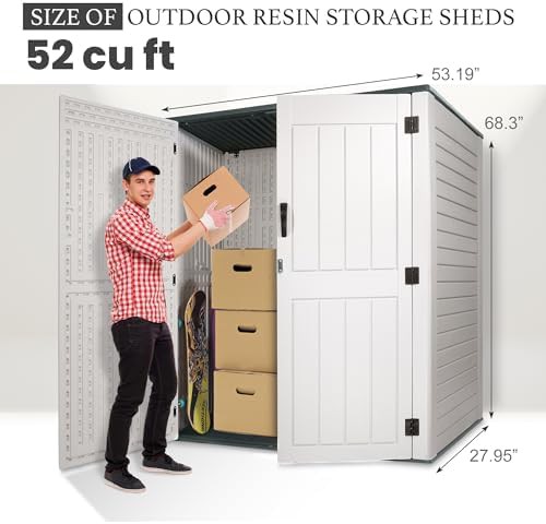 Vertical lockable resin storage cabinet — photo 4