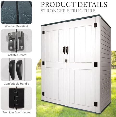 Vertical lockable resin storage cabinet — photo 5