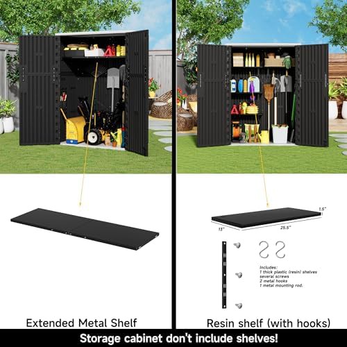 Vertical resin shed with floor for bikes — photo 5