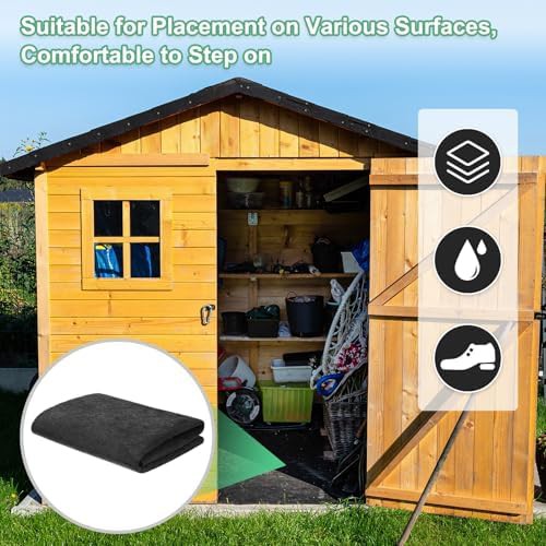 Grey waterproof fabric shed floor mat — photo 5