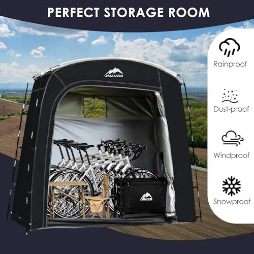 Slim portable waterproof bike storage tent — photo 3
