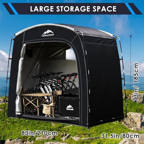 Slim portable waterproof bike storage tent — photo 5