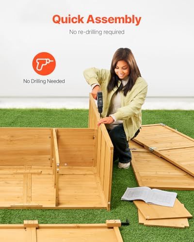 Large wooden garden tool cabinet with metal frame — photo 4