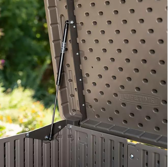 Horizontal outdoor storage shed in brown — photo 5