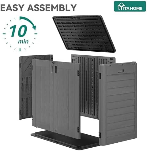 Dark gray resin horizontal storage shed — photo 4