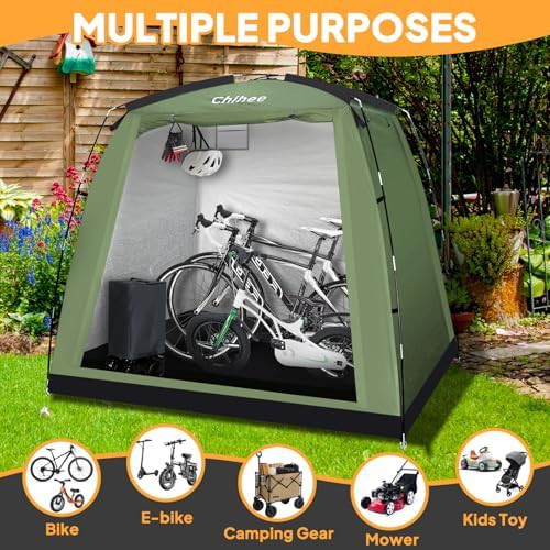 Double door bicycle storage tent shelter — photo 5