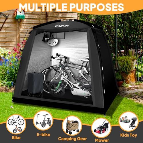 Portable waterproof bike cover storage shed — photo 5