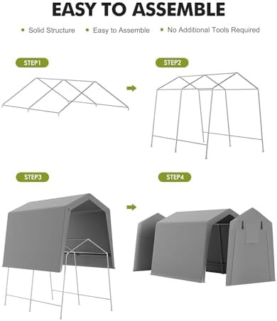 Large portable garage and storage shed — photo 3
