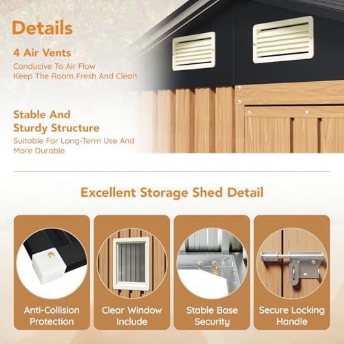 Basic metal garden storage utility shed — photo 5