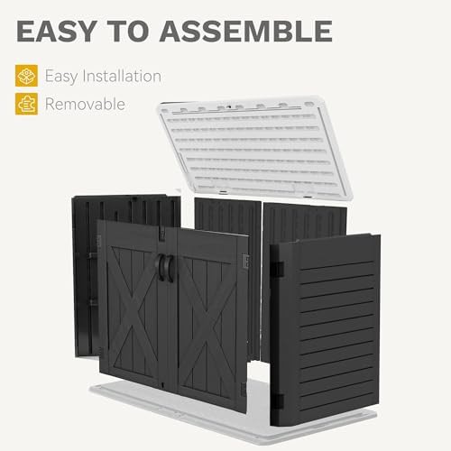 Dark gray horizontal resin storage shed — photo 5
